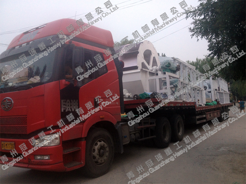 Wheel type sand washing plant