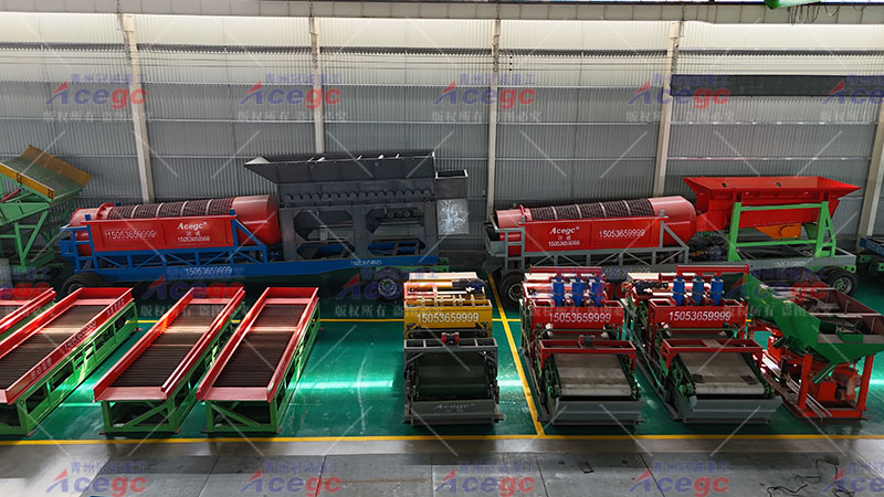 Mobile gold trommel washing plant